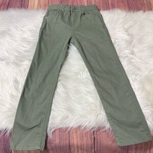 Denim&Co Boys Size 7-8 Years Olive Green Straight Leg Pants